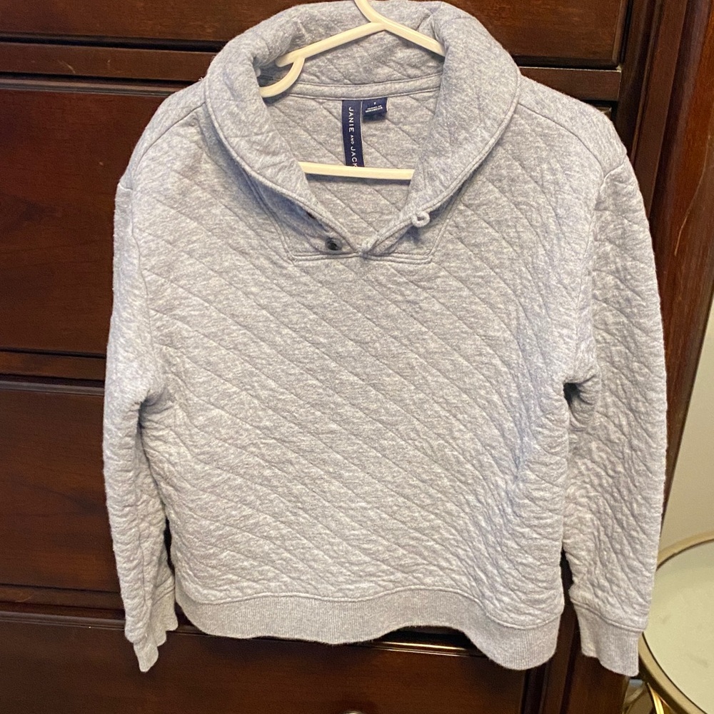 Light Blue Quilted Sweater